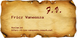 Fricz Vanessza névjegykártya