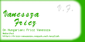 vanessza fricz business card